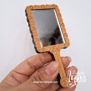 Espejo de Mano Personalizado para Quinceañera - MDF y Acrílico Espejo